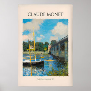 Póster Monet El puente en Argenteuil río Sena
