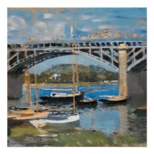 Póster Monet - El puente sobre el Sena