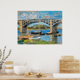 Póster Monet - El puente sobre el Sena,