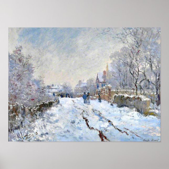 Póster Monet - Escena de la nieve en Argentina (Frente)