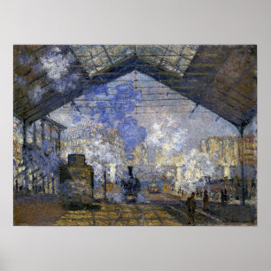 Póster Monet - Estación de Saint Lazare