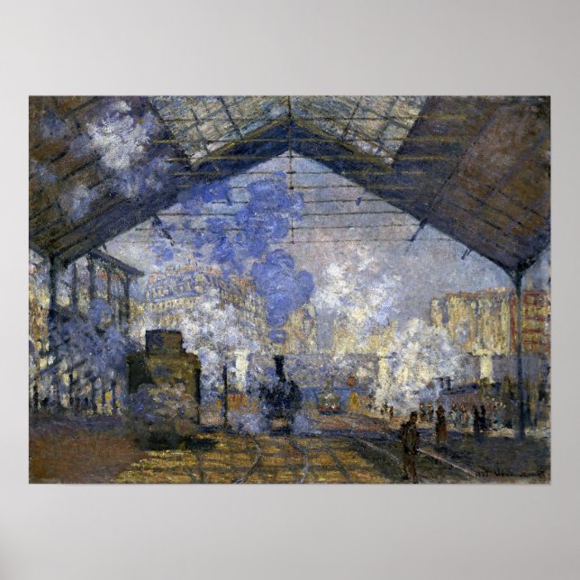 Póster Monet - Estación de Saint Lazare (Frente)