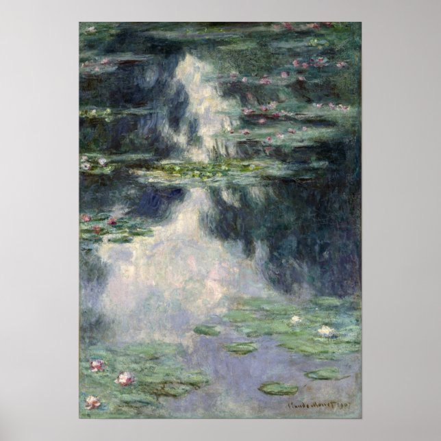 Póster Monet - Estanque con Nenúfares (Frente)