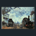 Póster Monet - Gare St. Lazare, llegada del tren<br><div class="desc">Pintura popular de Claude Monet,  Gare St.-Lazare,  llegada de un tren.</div>