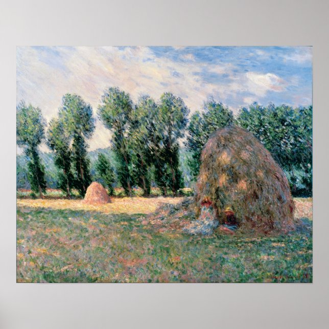 Póster Monet - Haystacks (Frente)