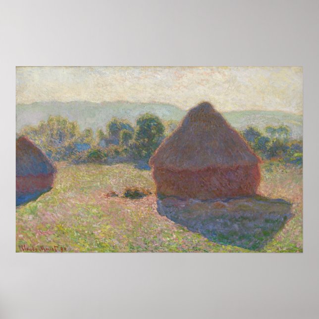 Póster Monet - Haystacks Midday (Frente)