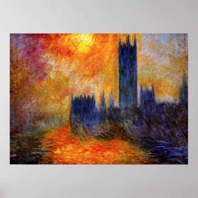 Póster Monet House y Sunset Poster (Frente)