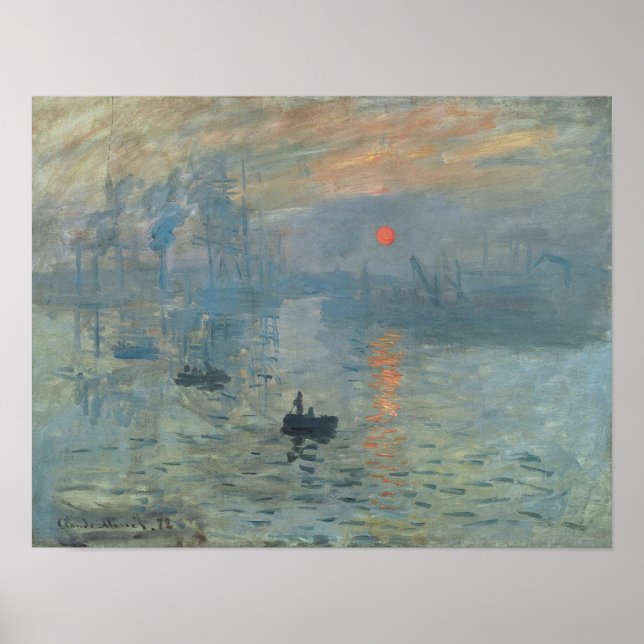 Póster Monet, Impresión, Amanecer (Frente)
