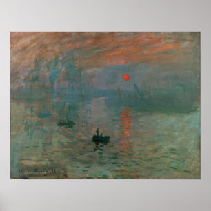 Póster Monet - Impresión, Amanecer 1872