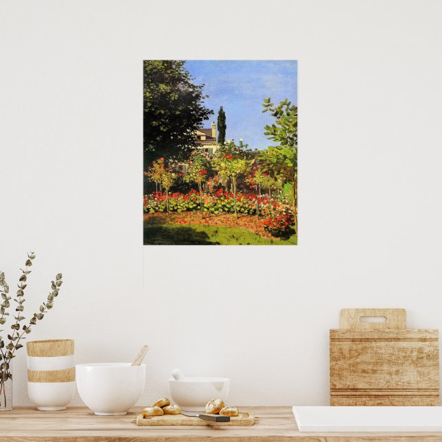 Póster Monet - Jardín en Flor (Cocina)