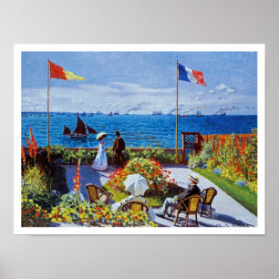 Póster Monet: Jardín en Sainte-Adresse