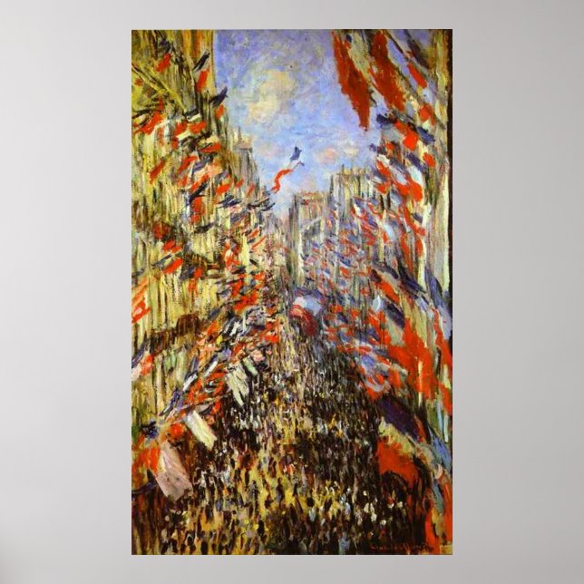 Póster Monet, La calle Montorgeuil, París, 30 de junio de (Frente)