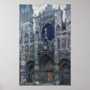 Póster Monet - La Catedral En El Portal, Gris