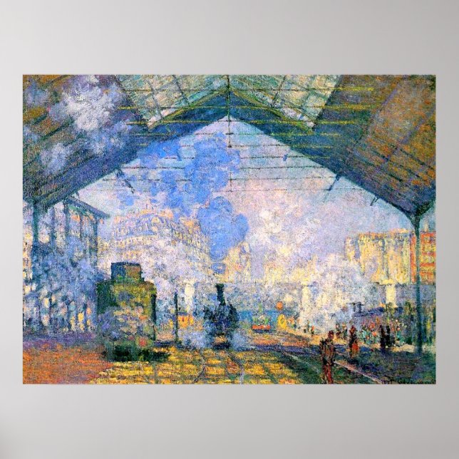 Póster Monet - La estación de Saint-Lazare (Frente)