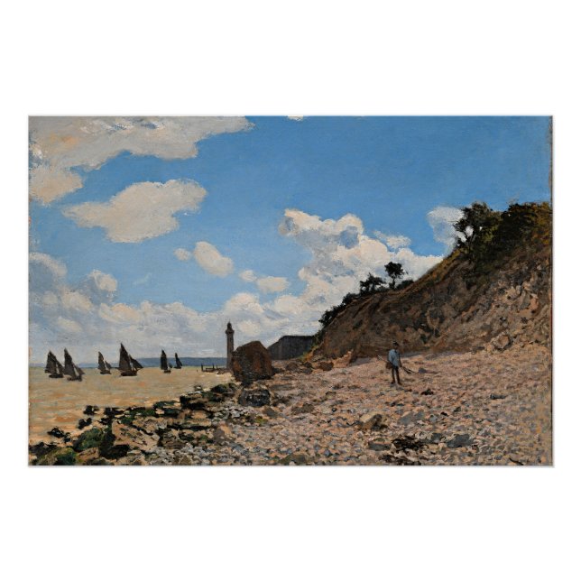 Póster Monet - La playa de Honfleur (Anverso)