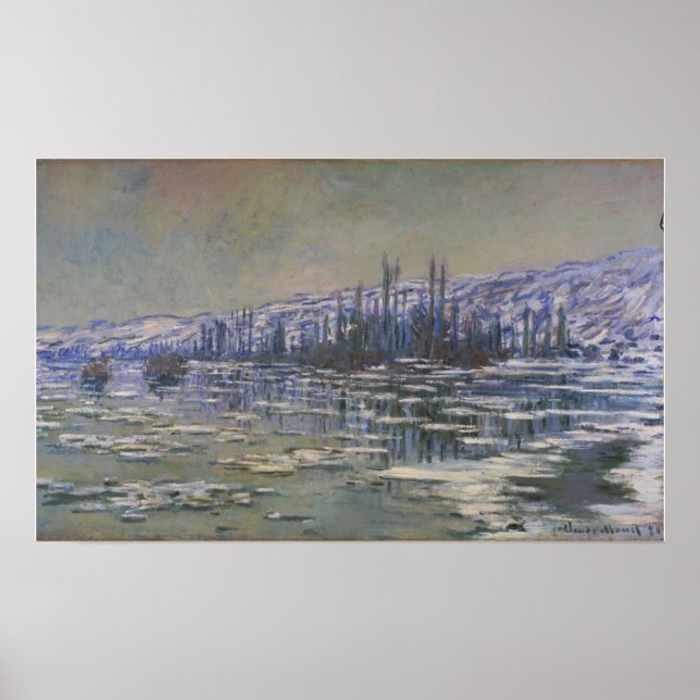 Póster Monet - La rotura del hielo (Frente)