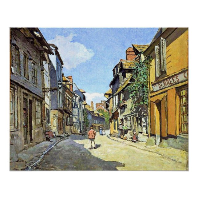 Póster Monet - La Rue Bavolle en Honfleur (Anverso)