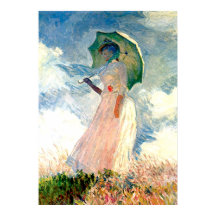 Monet Lady con Parasol Poster
