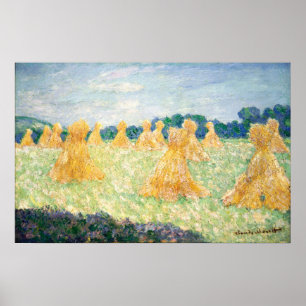 Póster Monet - Las jóvenes de Giverny efecto solar