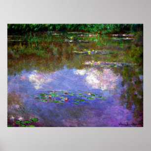 Póster Monet - Lilies de agua, las nubes