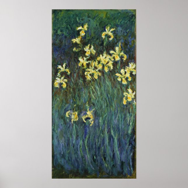 Póster Monet - Lirios amarillos (Frente)