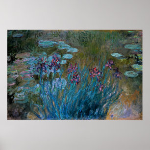 Póster Monet - Lirios y Nenúfares