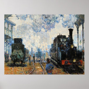 Póster Monet - Llegada del tren de Normandía, cartel