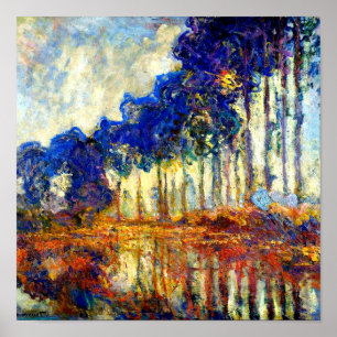 Póster Monet - Los álamos en otoño