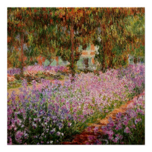 Póster Monet - Los irlandeses en el jardín de Monet