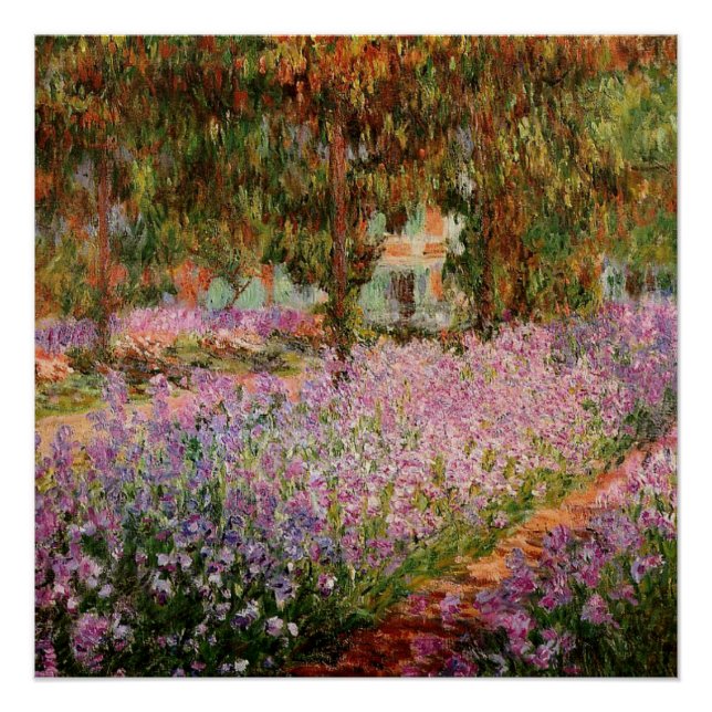Póster Monet - Los irlandeses en el jardín de Monet (Anverso)
