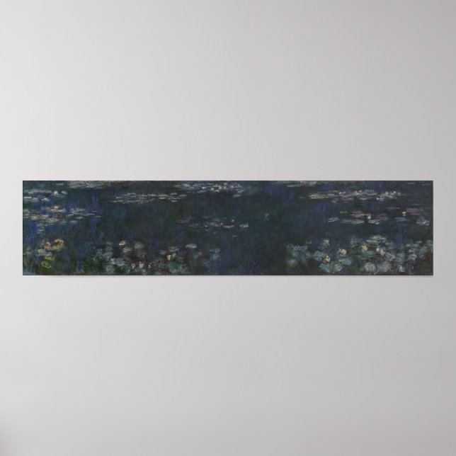 Póster Monet - Los nenúfares reflejos verdes (Frente)