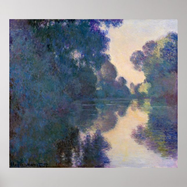 Póster Monet, mañana en el Sena, cerca de Giverny (Frente)