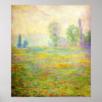Monet Meadows en Giverny Poster