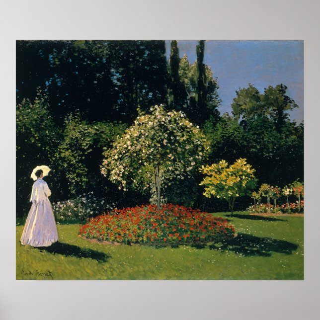 Póster Monet - Mujer en el Jardín (Frente)