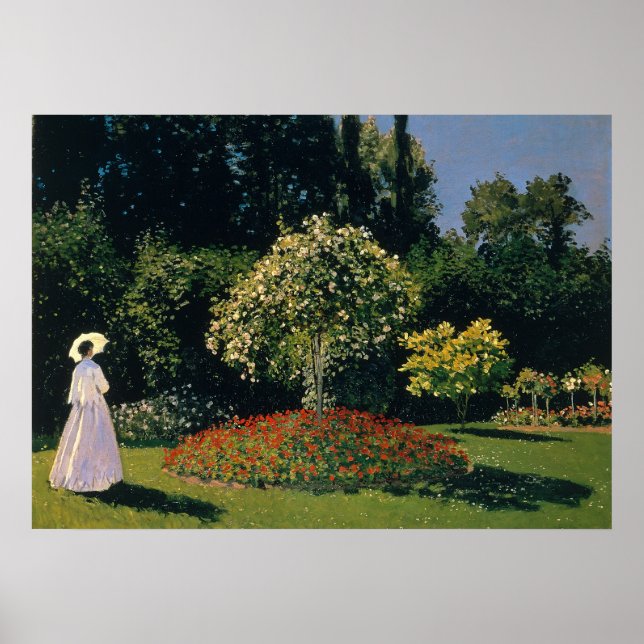 Póster Monet - Mujer en el Jardín (Frente)
