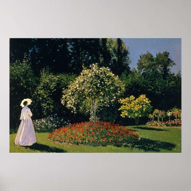 Póster Monet - Mujer en el Jardín (Frente)