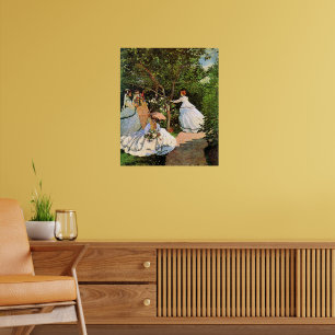 Póster Monet - Mujeres en el jardín