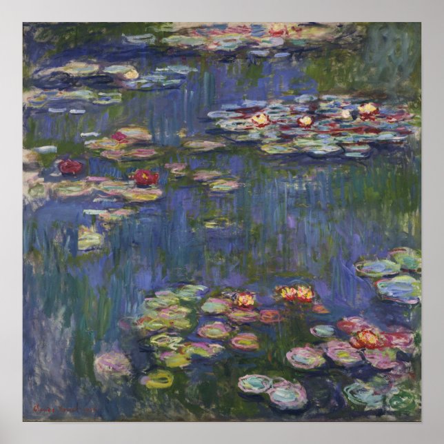 Póster Monet - Nenúfares (Frente)