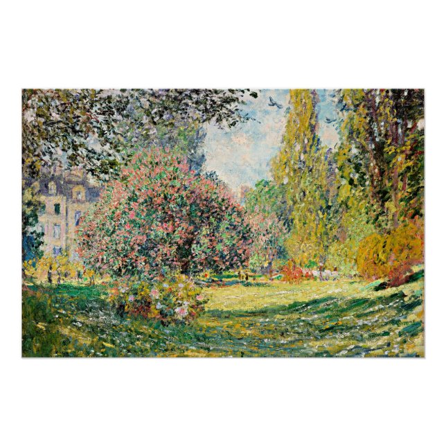 Póster Monet - Paisaje, El Parque Monceau, (Anverso)