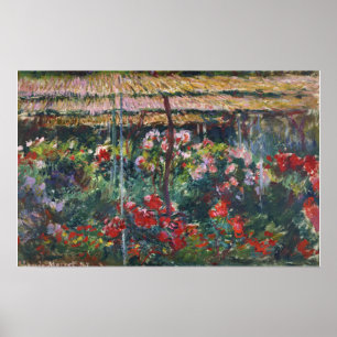 Póster Monet - Peony Garden