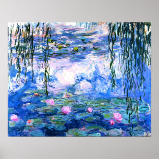 Póster Monet Pink Water Lilies