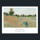 Póster Monet Poppie Fields<br><div class="desc">Elegante estampado,  Claude Monet Poppy Fields pintado cerca de Argentina en 1873.</div>