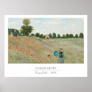 Póster Monet Poppie Fields