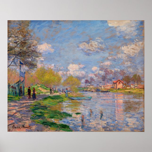 Póster Monet - Primavera Por El Sena (Frente)