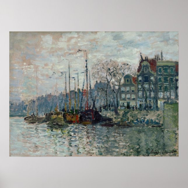 Póster Monet - Prins Hendrikkade, Kromme Waal, Amsterdam (Frente)