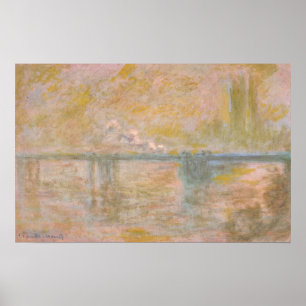 Póster Monet - Puente de Charing Cross en Londres