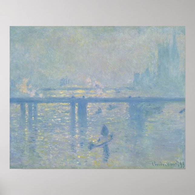 Póster Monet - Puente de la Cruz de Charing (Frente)