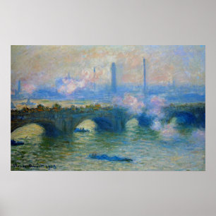 Póster Monet: Puente de Waterloo en Londres de Claude
