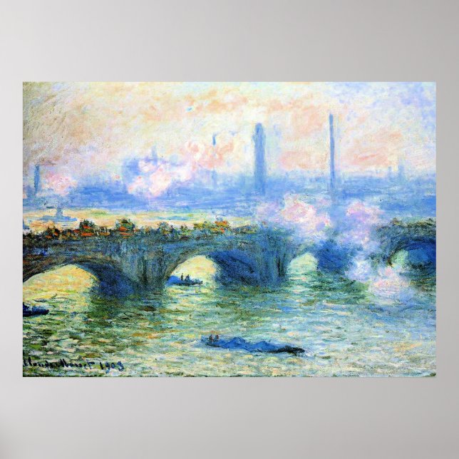 Póster Monet - Puente de Waterloo, Londres, (Frente)