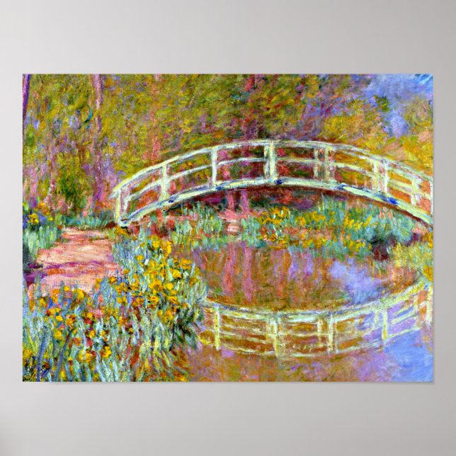Póster Monet - Puente en el Jardín de Monet (Frente)